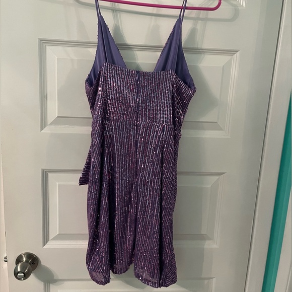 NWOT Double Crazy Pink and Purple Sequin Dresses Size Medium - Picture 13 of 16